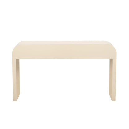 TREXM Modern Console Table with 2 Storage Drawers, Fluted Entryway Table with Rounded Silhouette for Hallway Living Room and Entryway (Apricot Cream) - 1st Choice Furniture Direct