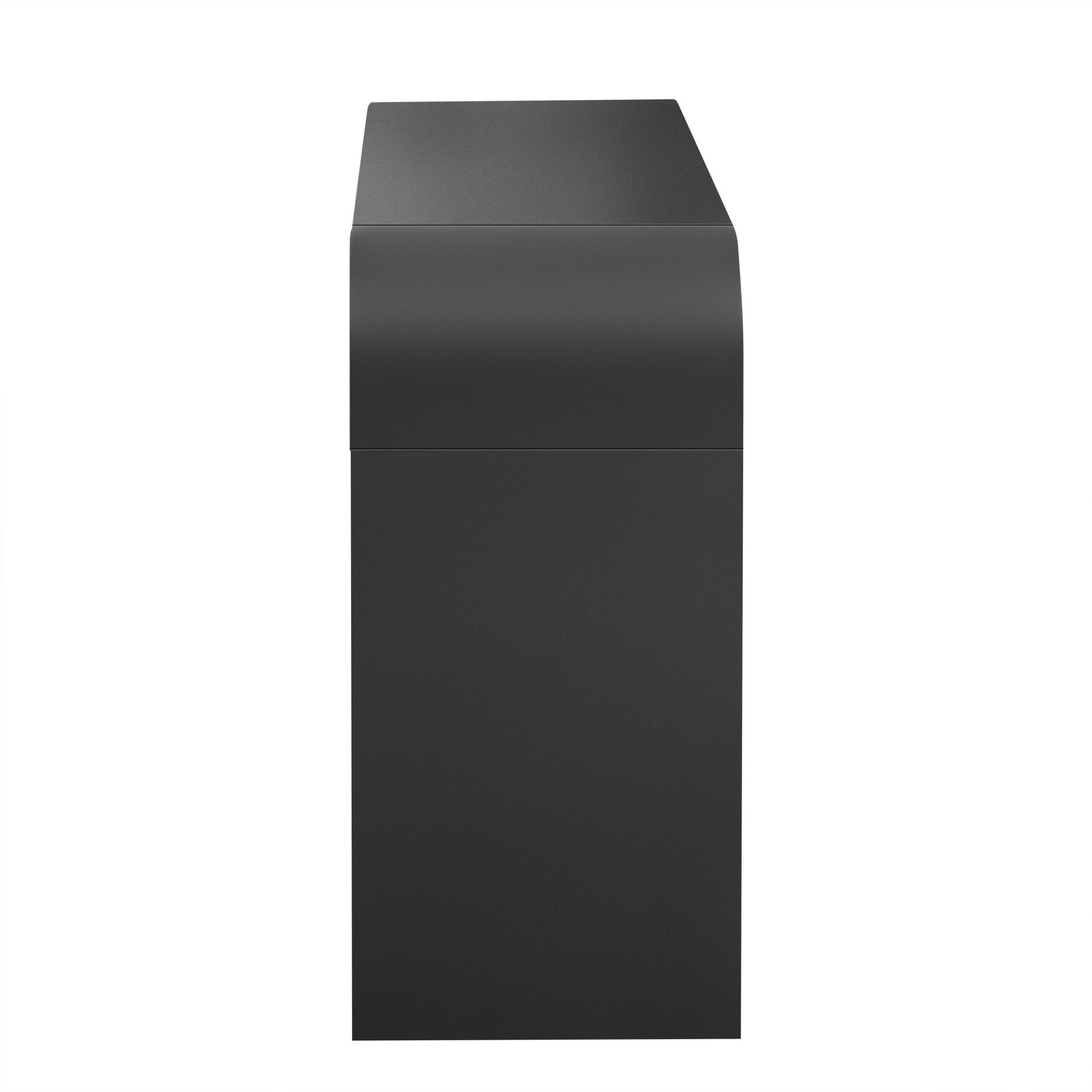 TREXM Modern Console Table with 2 Storage Drawers, Fluted Entryway Table with Rounded Silhouette for Hallway Living Room and Entryway (Black) - 1st Choice Furniture Direct