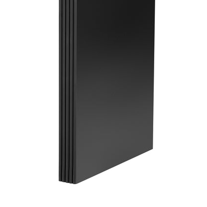 TREXM Modern Console Table with 2 Storage Drawers, Fluted Entryway Table with Rounded Silhouette for Hallway Living Room and Entryway (Black) - 1st Choice Furniture Direct