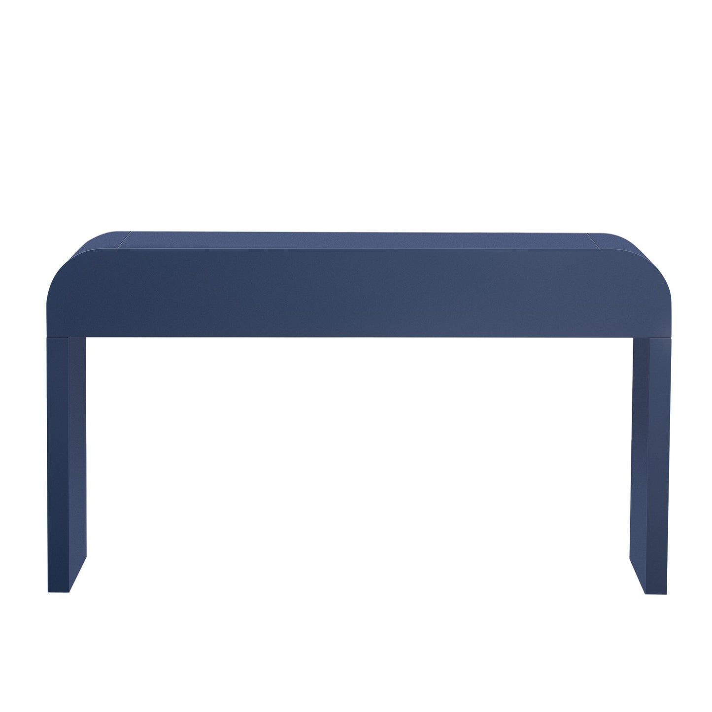 TREXM Modern Console Table with 2 Storage Drawers, Fluted Entryway Table with Rounded Silhouette for Hallway Living Room and Entryway (Navy Blue) - 1st Choice Furniture Direct