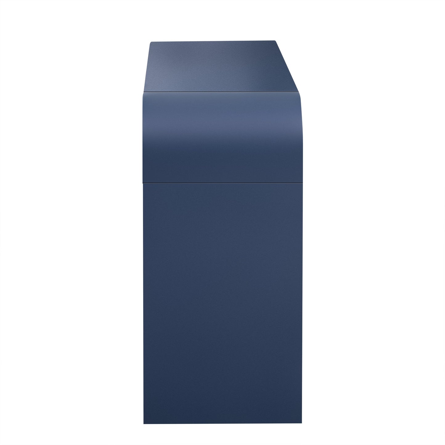 TREXM Modern Console Table with 2 Storage Drawers, Fluted Entryway Table with Rounded Silhouette for Hallway Living Room and Entryway (Navy Blue) - 1st Choice Furniture Direct