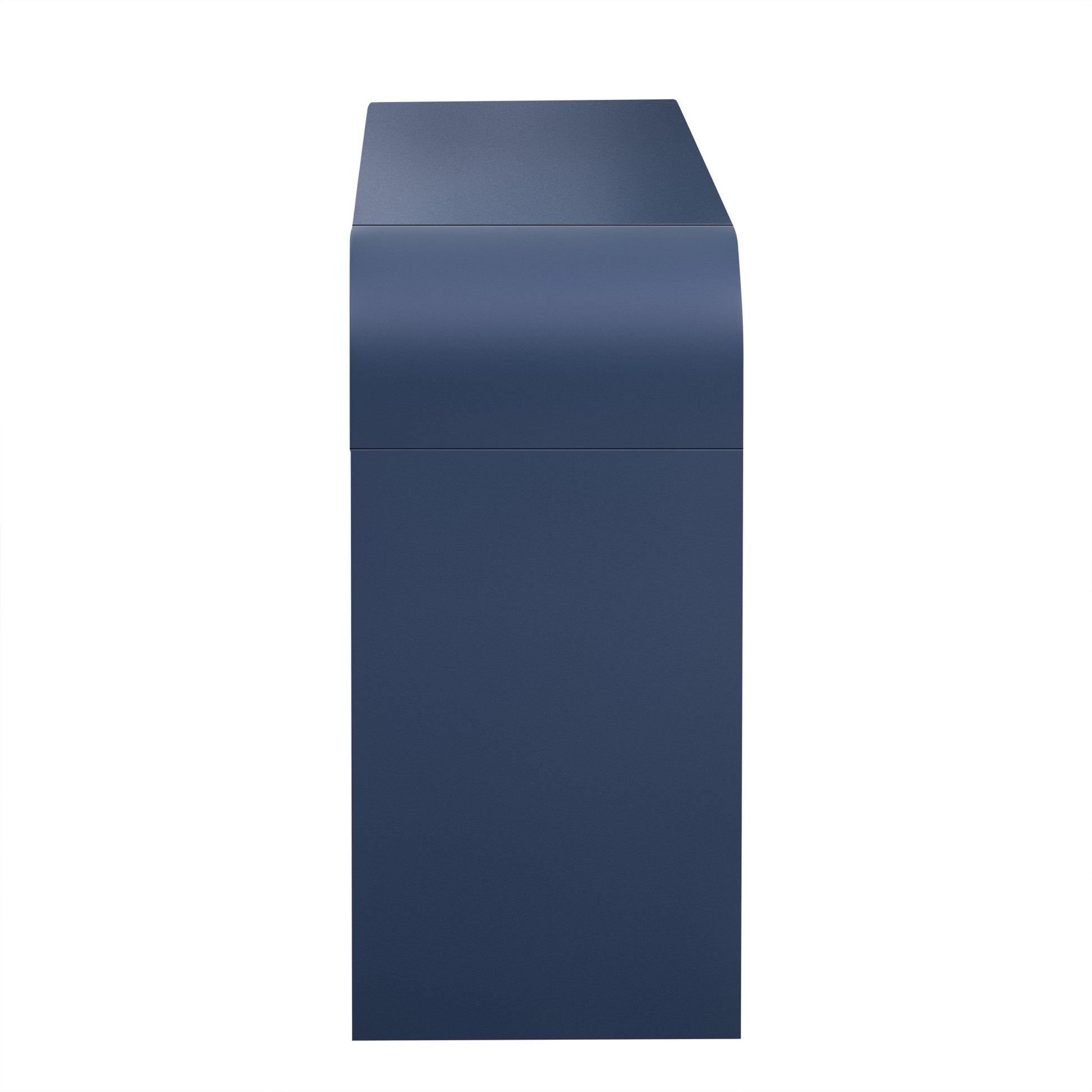 TREXM Modern Console Table with 2 Storage Drawers, Fluted Entryway Table with Rounded Silhouette for Hallway Living Room and Entryway (Navy Blue) - 1st Choice Furniture Direct