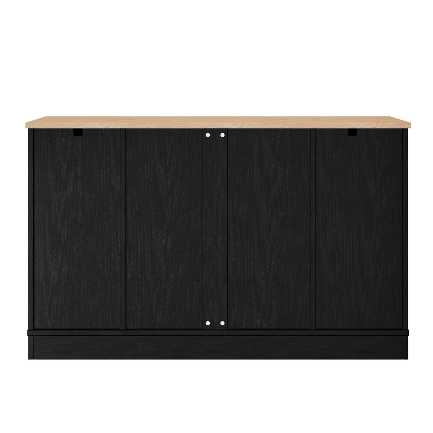 TREXM Multi - Functional Storage Sideboard, Extendable Dining Table, Adjustable Shelves, 3 - Tier Pull - Out Rack, Kitchen Island Storage for Kitchen, Dining Room, Living Room (Black) - 1st Choice Furniture Direct