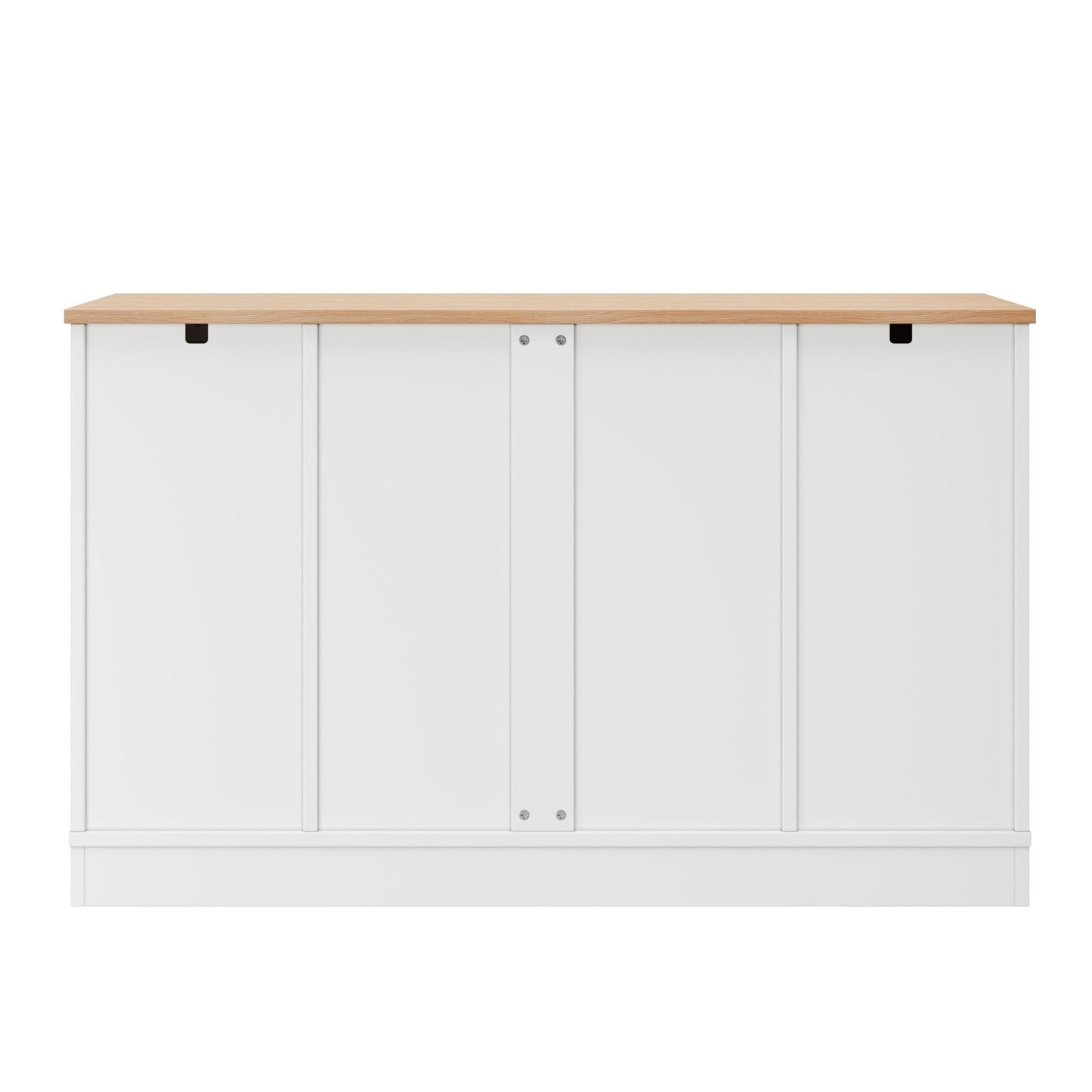 TREXM Multi - Functional Storage Sideboard, Extendable Dining Table, Adjustable Shelves, 3 - Tier Pull - Out Rack, Kitchen Island Storage for Kitchen, Dining Room, Living Room (White) - 1st Choice Furniture Direct