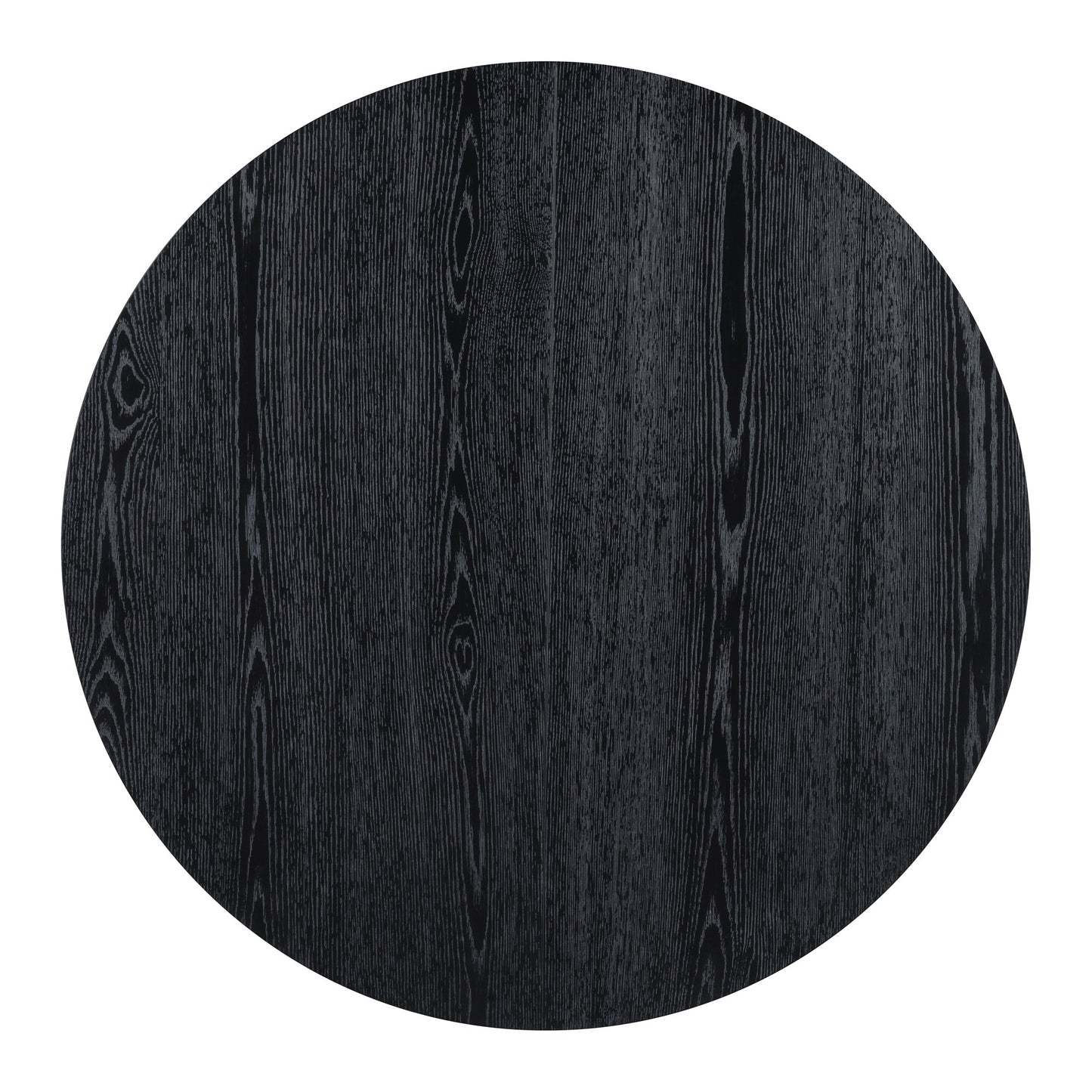 TREXM Retro 5 - piece Dining Set Extendable Round Table and 4 Chairs for Kitchen Dining Room(BLACK OAK) - 1st Choice Furniture Direct