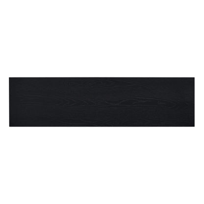 TREXM Retro Sideboard door with Circular Groove Design Round Metal Door Handle for Entrance, Dinning Room, Living Room (Black) - 1st Choice Furniture Direct