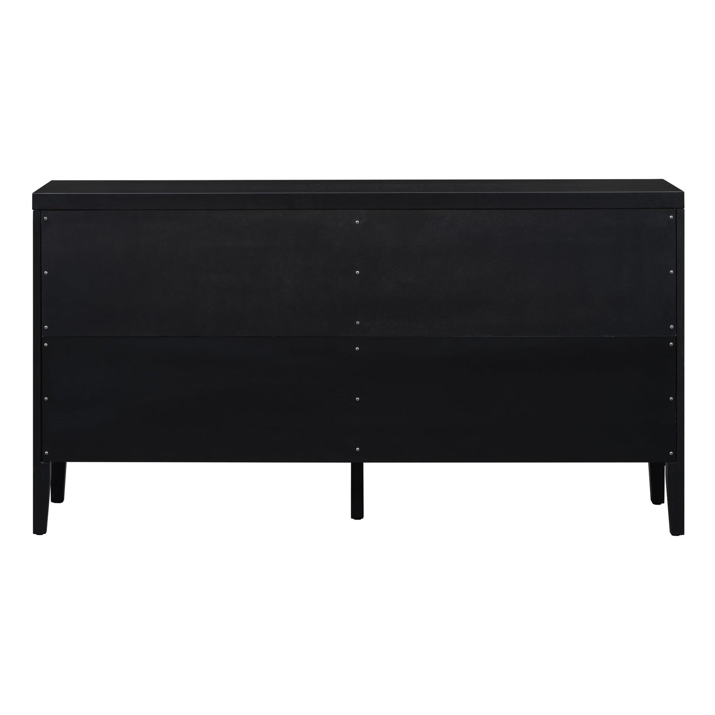 TREXM Retro Sideboard door with Circular Groove Design Round Metal Door Handle for Entrance, Dinning Room, Living Room (Black) - 1st Choice Furniture Direct