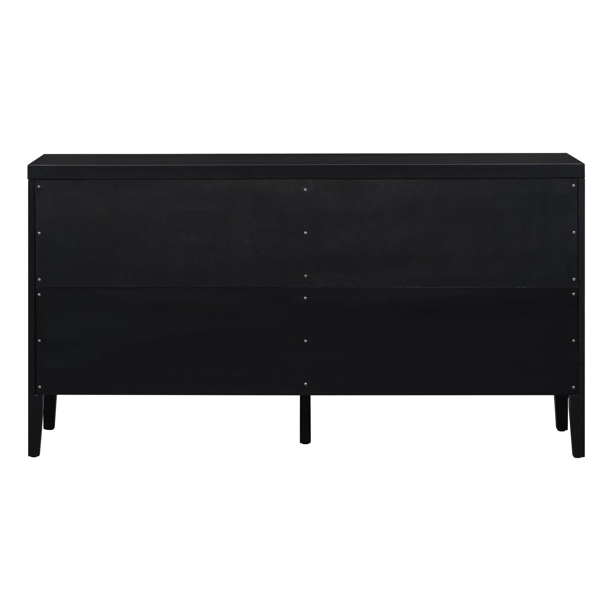 TREXM Retro Sideboard door with Circular Groove Design Round Metal Door Handle for Entrance, Dinning Room, Living Room (Black) - 1st Choice Furniture Direct
