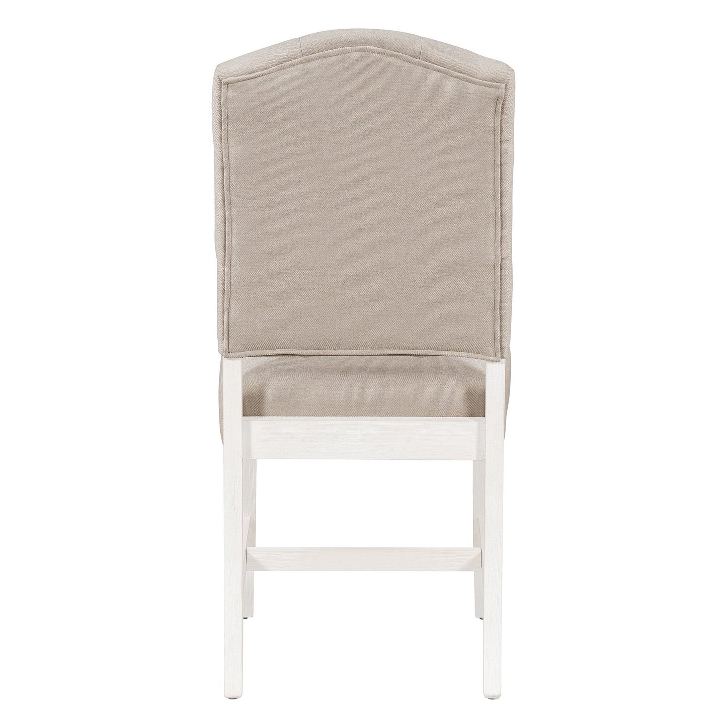 TREXM Retro Style Dining Chair Set with 4 Upholstered Chairs for Dining Room and Living Room (Oak Natural Wood + Off White) - 1st Choice Furniture Direct