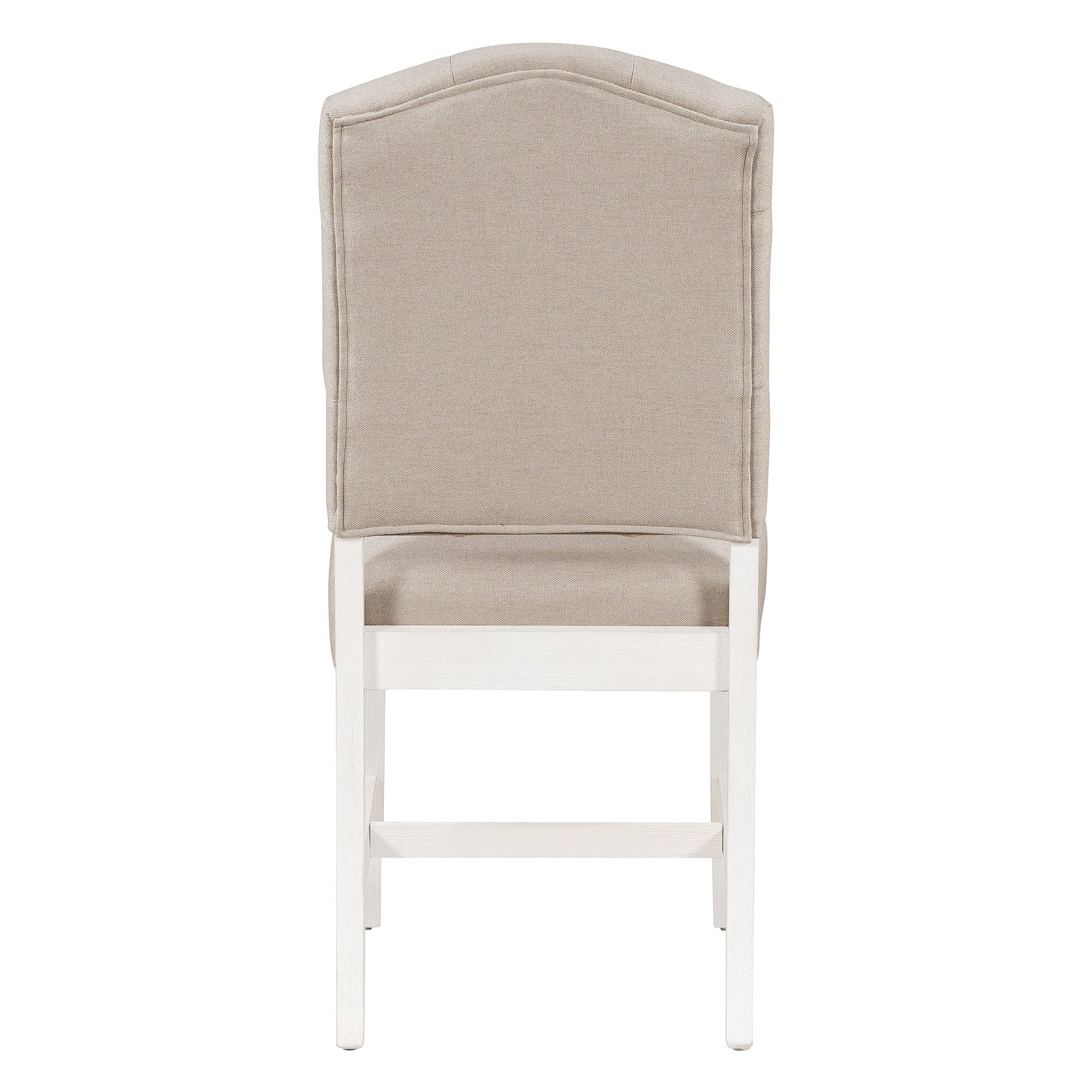 TREXM Retro Style Dining Chair Set with 4 Upholstered Chairs for Dining Room and Living Room (Oak Natural Wood + Off White) - 1st Choice Furniture Direct