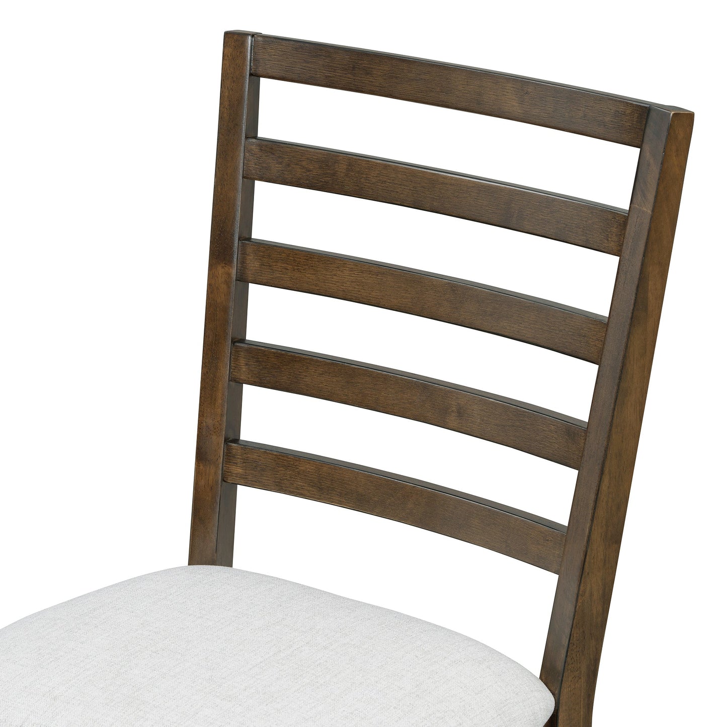 TREXM Round Dining Table for 4 with Chairs Set, Extendable Dining Table Set with 16' Removable Middle Leaf, 5 Piece Retro Dining Table Set Unique Geometric Design for Kitchen, Dining Room (Walnut) - 1st Choice Furniture Direct