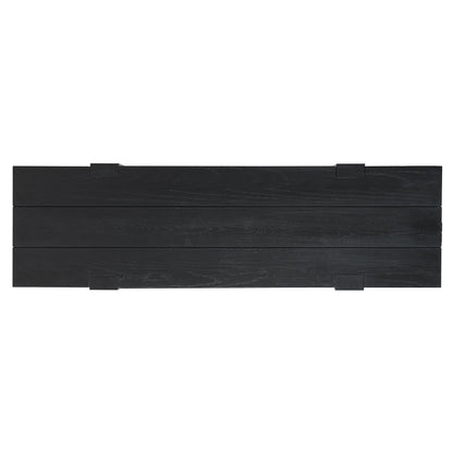 TREXM Rustic Minimalist Console Table with Hidden Drawer, Side Power Outlet,Wood Entryway Table for Entryways, Living Rooms and Home Offices(Black) - 1st Choice Furniture Direct