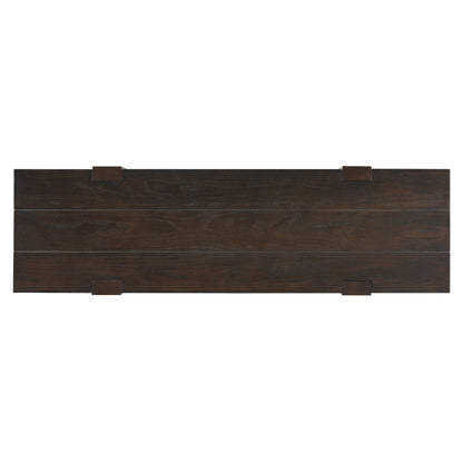 TREXM Rustic Minimalist Console Table with Hidden Drawer, Side Power Outlet,Wood Entryway Table for Entryways, Living Rooms and Home Offices(Espresso) - 1st Choice Furniture Direct