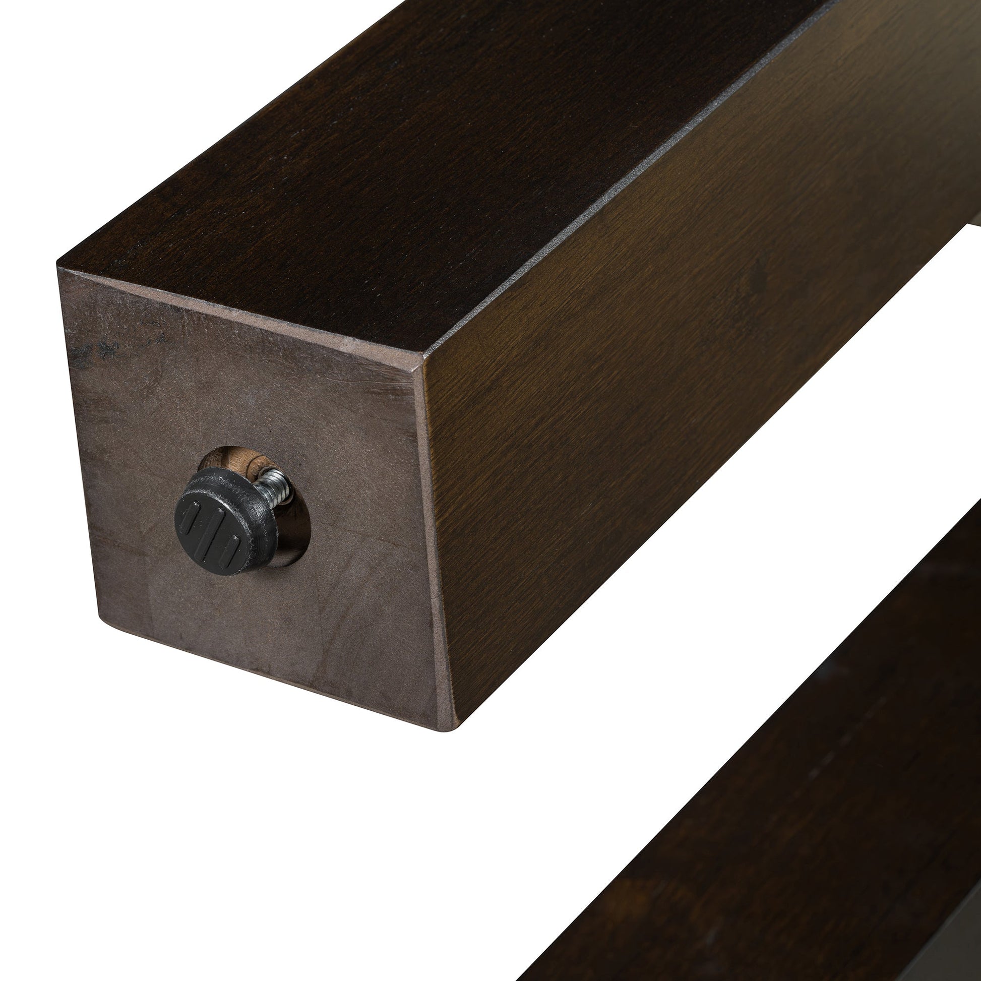 TREXM Rustic Minimalist Console Table with Hidden Drawer, Side Power Outlet,Wood Entryway Table for Entryways, Living Rooms and Home Offices(Espresso) - 1st Choice Furniture Direct