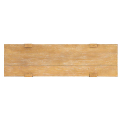 TREXM Rustic Minimalist Console Table with Hidden Drawer, Side Power Outlet,Wood Entryway Table for Entryways, Living Rooms and Home Offices(Natural) - 1st Choice Furniture Direct