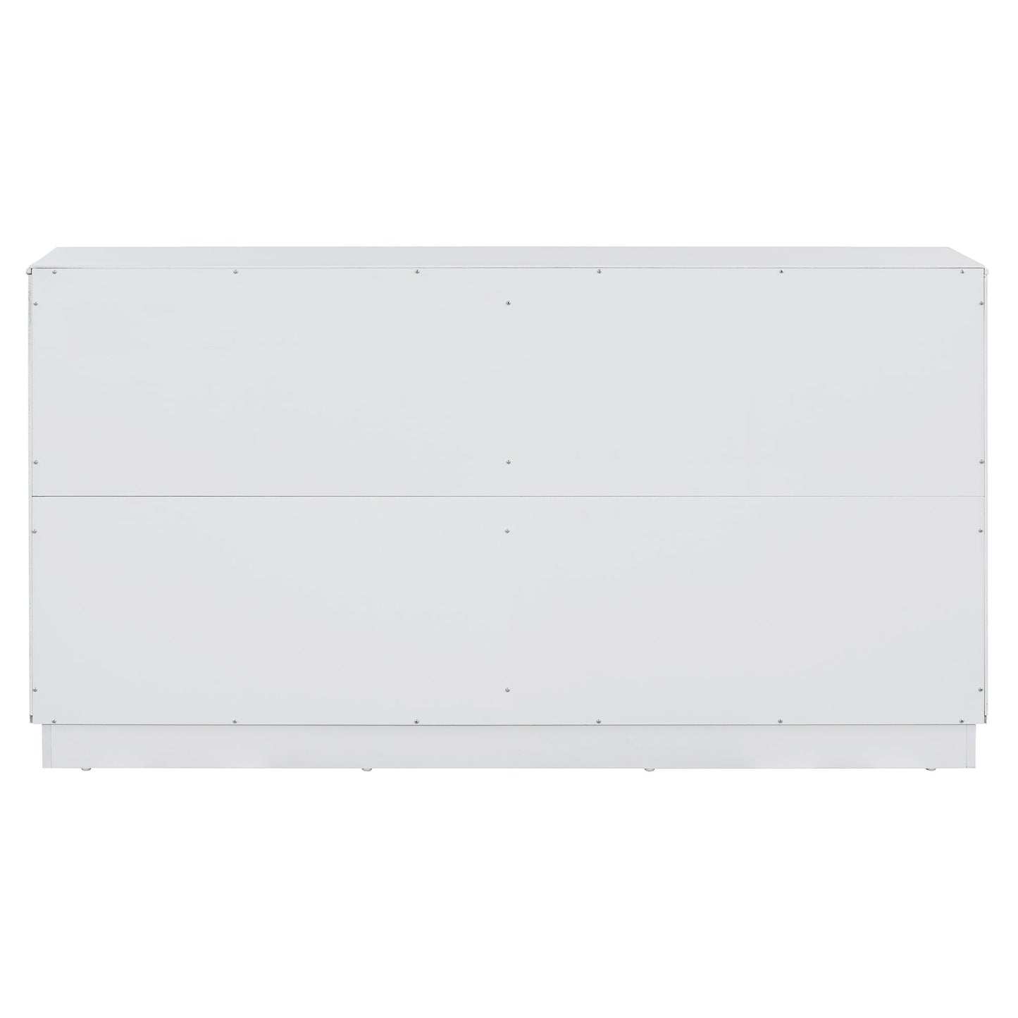 TREXM Sideboard Buffet Cabinet with Storage, Buffet Cabinet with Adjustable Shelves and Silver Handles Sideboard Cabinet for Kitchen, Dining Room, Living Room, White - 1st Choice Furniture Direct