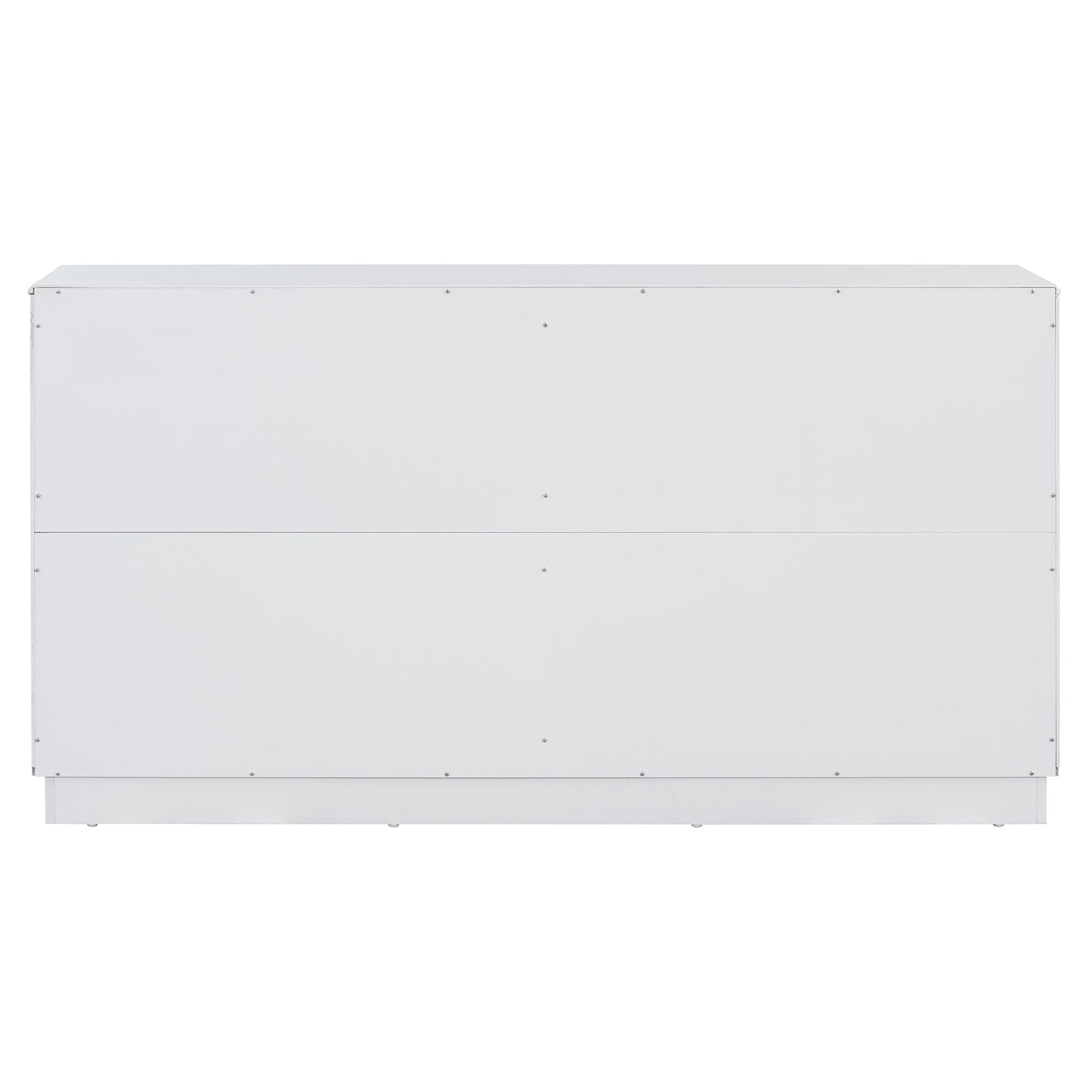 TREXM Sideboard Buffet Cabinet with Storage, Buffet Cabinet with Adjustable Shelves and Silver Handles Sideboard Cabinet for Kitchen, Dining Room, Living Room, White - 1st Choice Furniture Direct