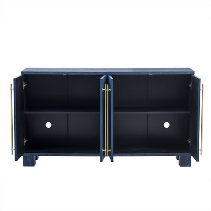 TREXM Sideboard Buffet Cabinet with Storage, Wood Sideboard with Adjustable Shelves and Gold Handles for Kitchen, Dining Room and Living Room (Antique Navy) - 1st Choice Furniture Direct