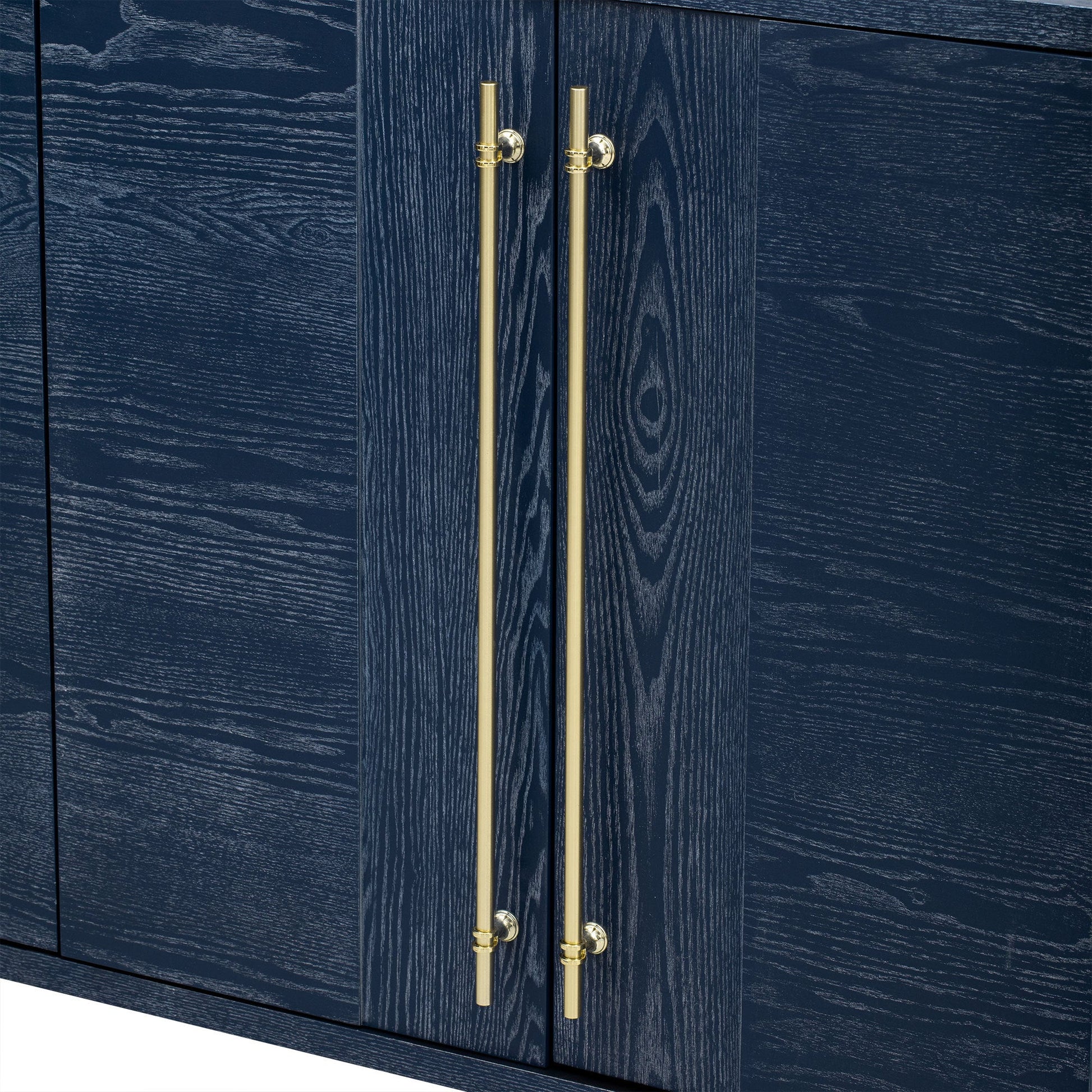 TREXM Sideboard Buffet Cabinet with Storage, Wood Sideboard with Adjustable Shelves and Gold Handles for Kitchen, Dining Room and Living Room (Antique Navy) - 1st Choice Furniture Direct