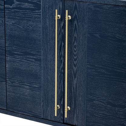 TREXM Sideboard Buffet Cabinet with Storage, Wood Sideboard with Adjustable Shelves and Gold Handles for Kitchen, Dining Room and Living Room (Antique Navy) - 1st Choice Furniture Direct
