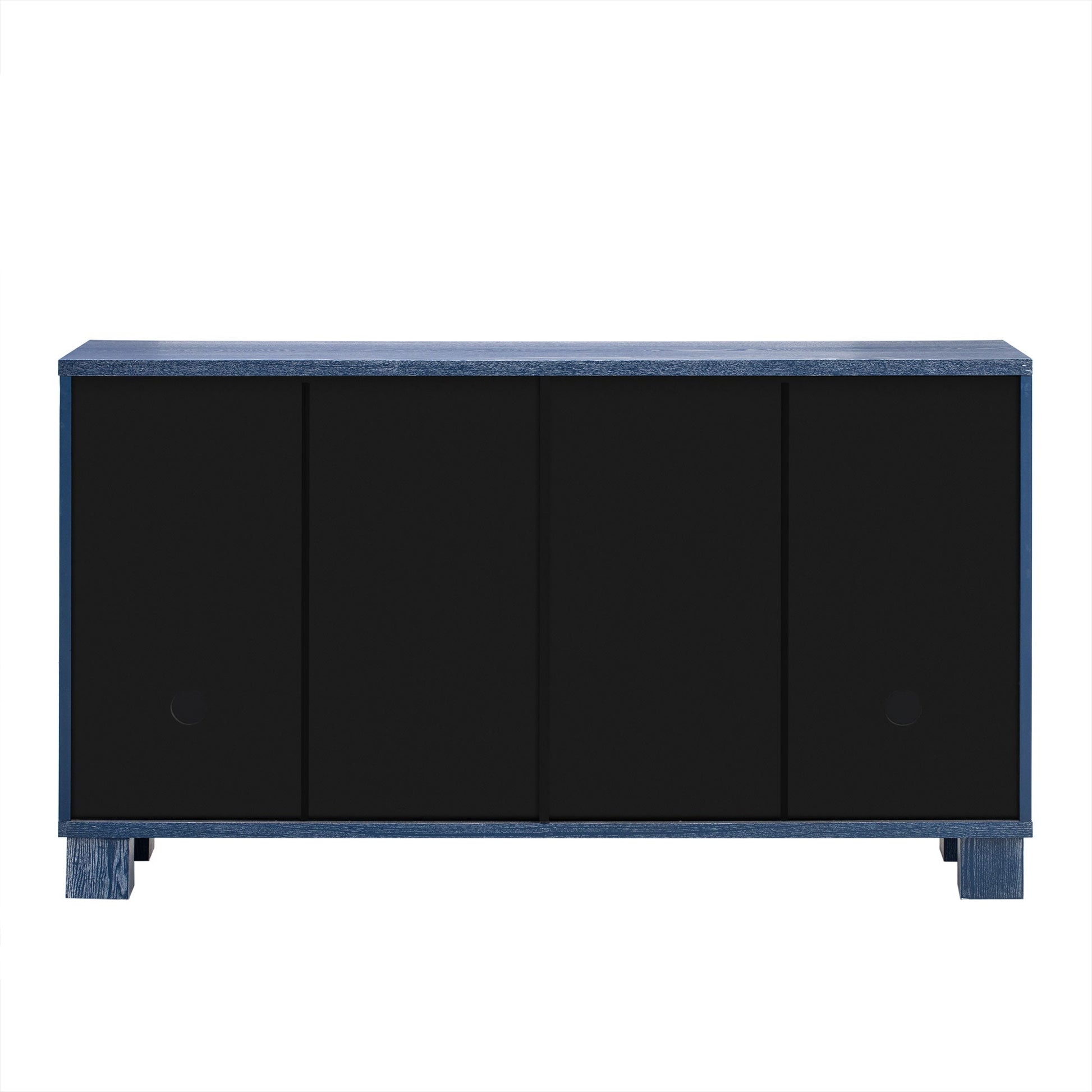 TREXM Sideboard Buffet Cabinet with Storage, Wood Sideboard with Adjustable Shelves and Gold Handles for Kitchen, Dining Room and Living Room (Antique Navy) - 1st Choice Furniture Direct
