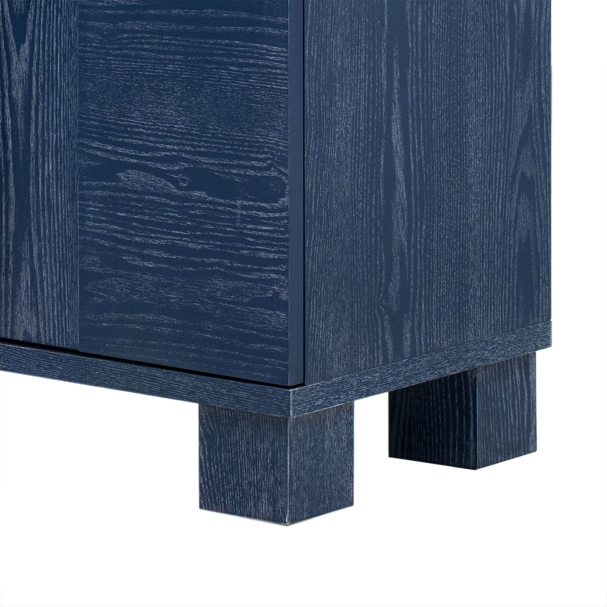 TREXM Sideboard Buffet Cabinet with Storage, Wood Sideboard with Adjustable Shelves and Gold Handles for Kitchen, Dining Room and Living Room (Antique Navy) - 1st Choice Furniture Direct