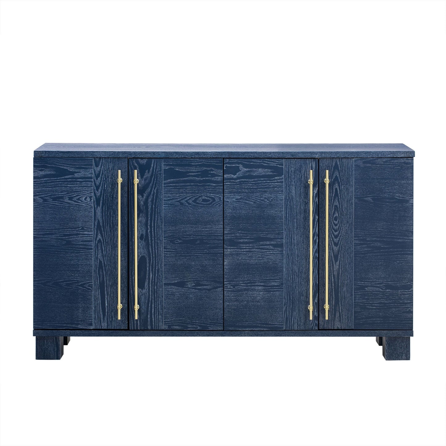 TREXM Sideboard Buffet Cabinet with Storage, Wood Sideboard with Adjustable Shelves and Gold Handles for Kitchen, Dining Room and Living Room (Antique Navy) - 1st Choice Furniture Direct