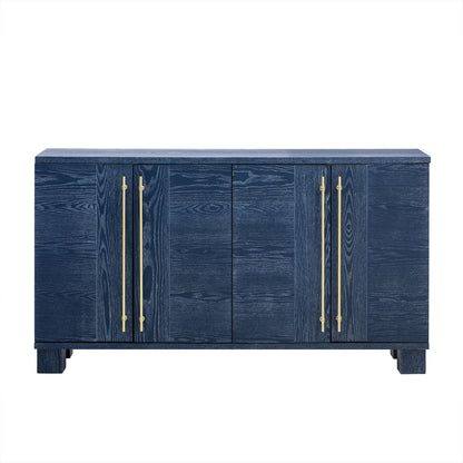 TREXM Sideboard Buffet Cabinet with Storage, Wood Sideboard with Adjustable Shelves and Gold Handles for Kitchen, Dining Room and Living Room (Antique Navy) - 1st Choice Furniture Direct