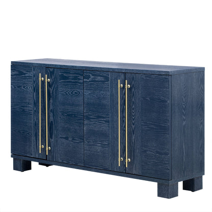 TREXM Sideboard Buffet Cabinet with Storage, Wood Sideboard with Adjustable Shelves and Gold Handles for Kitchen, Dining Room and Living Room (Antique Navy) - 1st Choice Furniture Direct