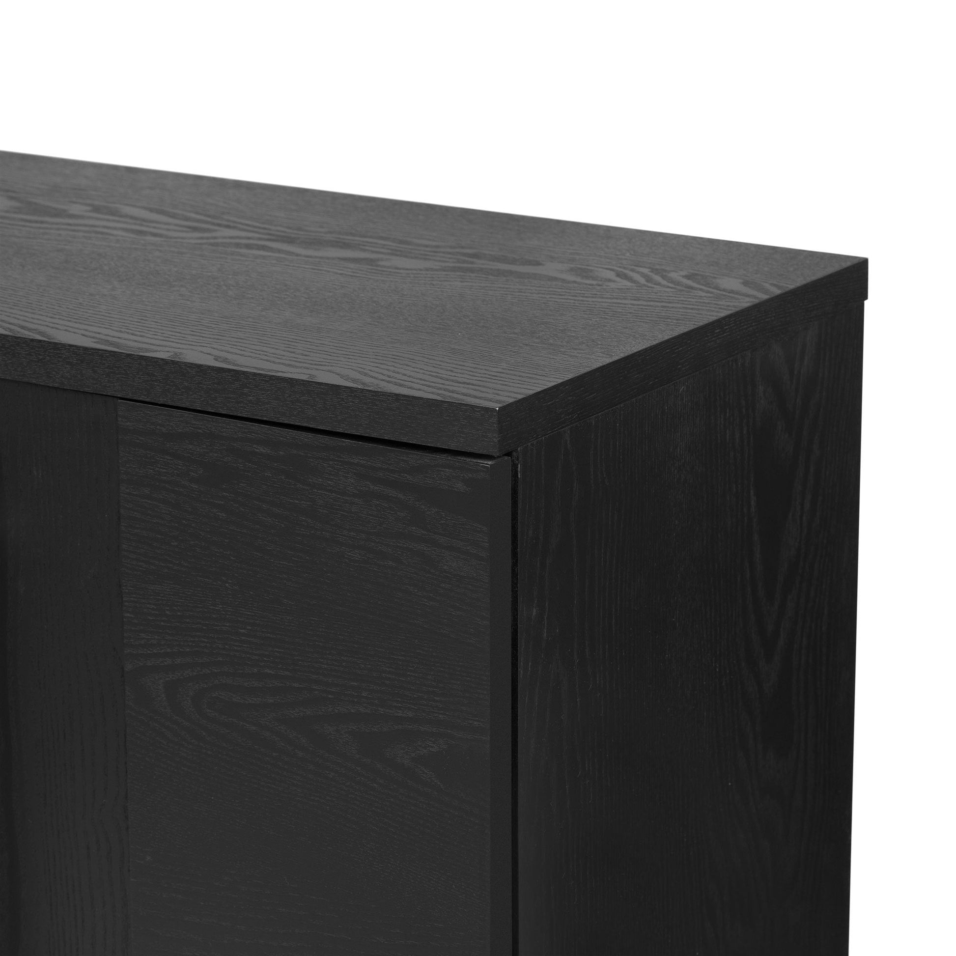 TREXM Sideboard Buffet Cabinet with Storage, Wood Sideboard with Adjustable Shelves and Gold Handles for Kitchen, Dining Room and Living Room (Black) - 1st Choice Furniture Direct