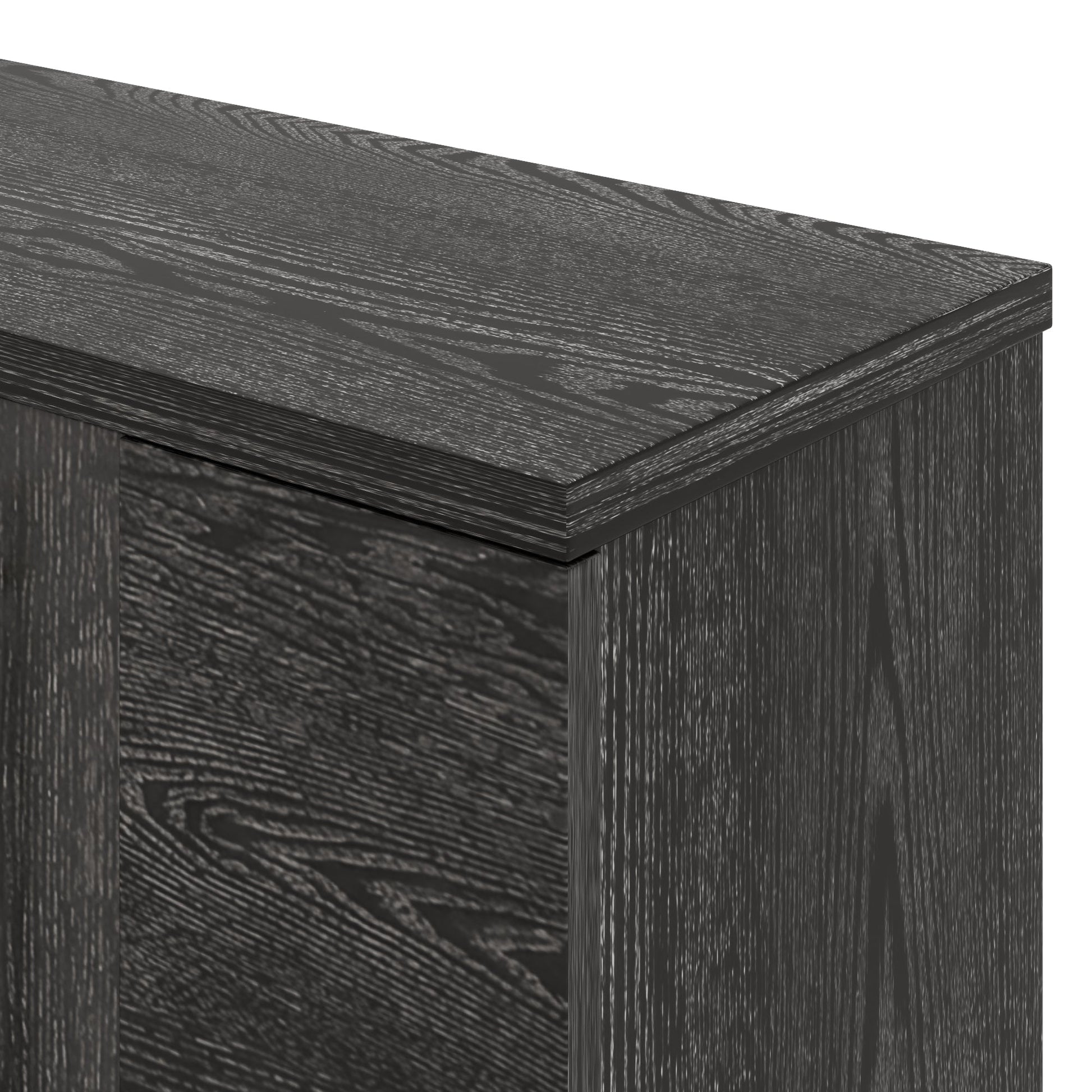 TREXM Sideboard Buffet Cabinet with Storage, Wood Sideboard with Adjustable Shelves and Gold Handles for Kitchen, Dining Room and Living Room (Black) - 1st Choice Furniture Direct