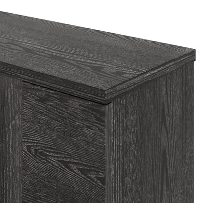 TREXM Sideboard Buffet Cabinet with Storage, Wood Sideboard with Adjustable Shelves and Gold Handles for Kitchen, Dining Room and Living Room (Black) - 1st Choice Furniture Direct