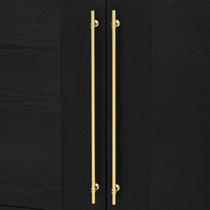 TREXM Sideboard Buffet Cabinet with Storage, Wood Sideboard with Adjustable Shelves and Gold Handles for Kitchen, Dining Room and Living Room (Black) - 1st Choice Furniture Direct