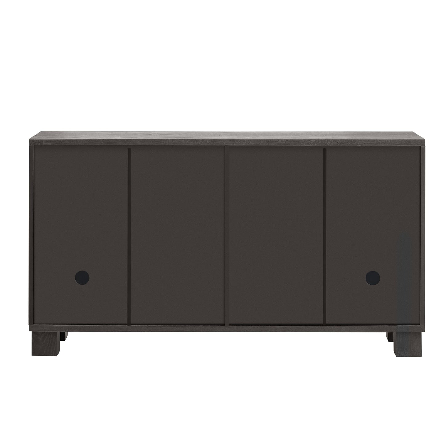 TREXM Sideboard Buffet Cabinet with Storage, Wood Sideboard with Adjustable Shelves and Gold Handles for Kitchen, Dining Room and Living Room (Taupe) - 1st Choice Furniture Direct