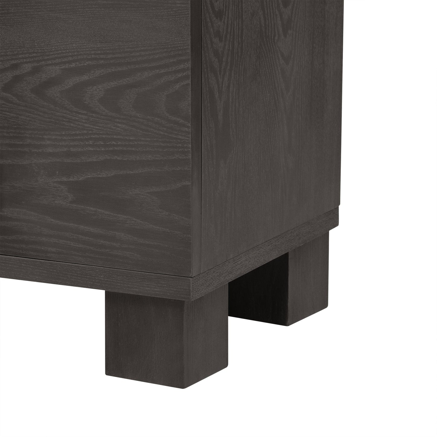 TREXM Sideboard Buffet Cabinet with Storage, Wood Sideboard with Adjustable Shelves and Gold Handles for Kitchen, Dining Room and Living Room (Taupe) - 1st Choice Furniture Direct