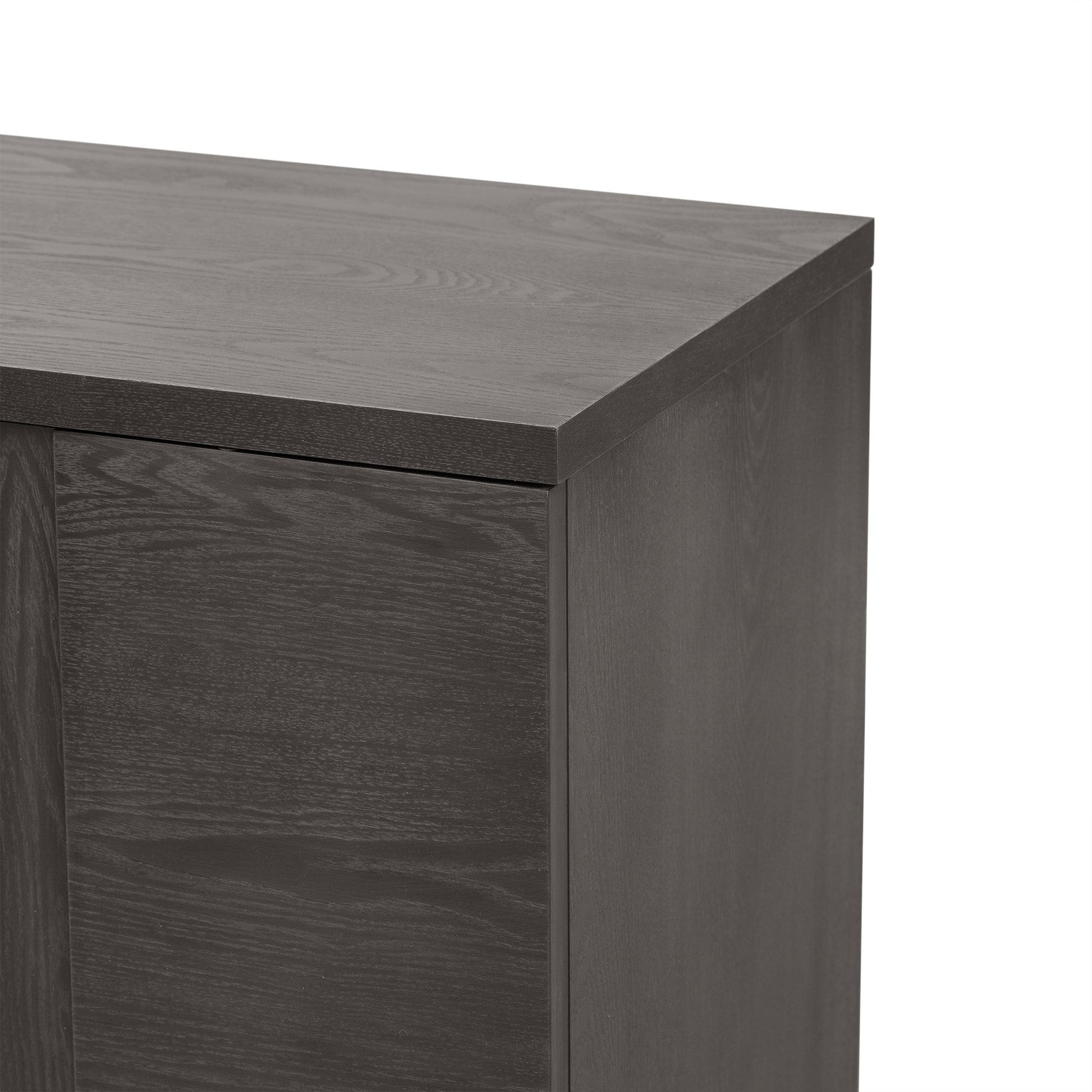 TREXM Sideboard Buffet Cabinet with Storage, Wood Sideboard with Adjustable Shelves and Gold Handles for Kitchen, Dining Room and Living Room (Taupe) - 1st Choice Furniture Direct