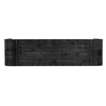 TREXM Unique Retro Silhouette Console Table with Open Style, Two Top Drawers for Entrance, Dinning Room, Living Room (Antique Black) - 1st Choice Furniture Direct