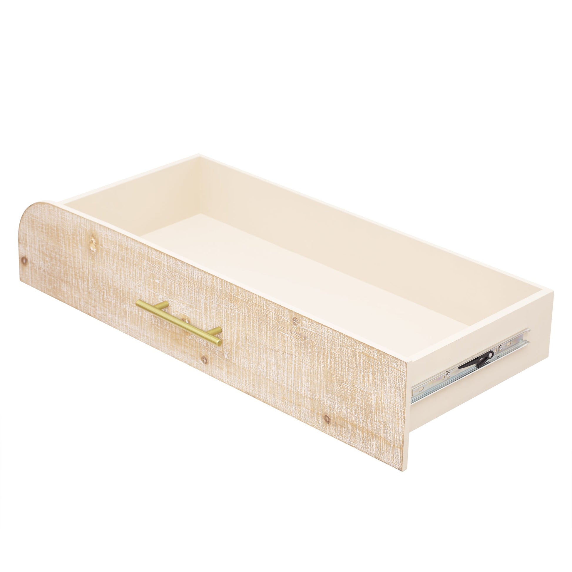 TREXM Unique Retro Silhouette Console Table with Open Style, Two Top Drawers for Entrance, Dinning Room, Living Room (Natural Wood Wash) - 1st Choice Furniture Direct