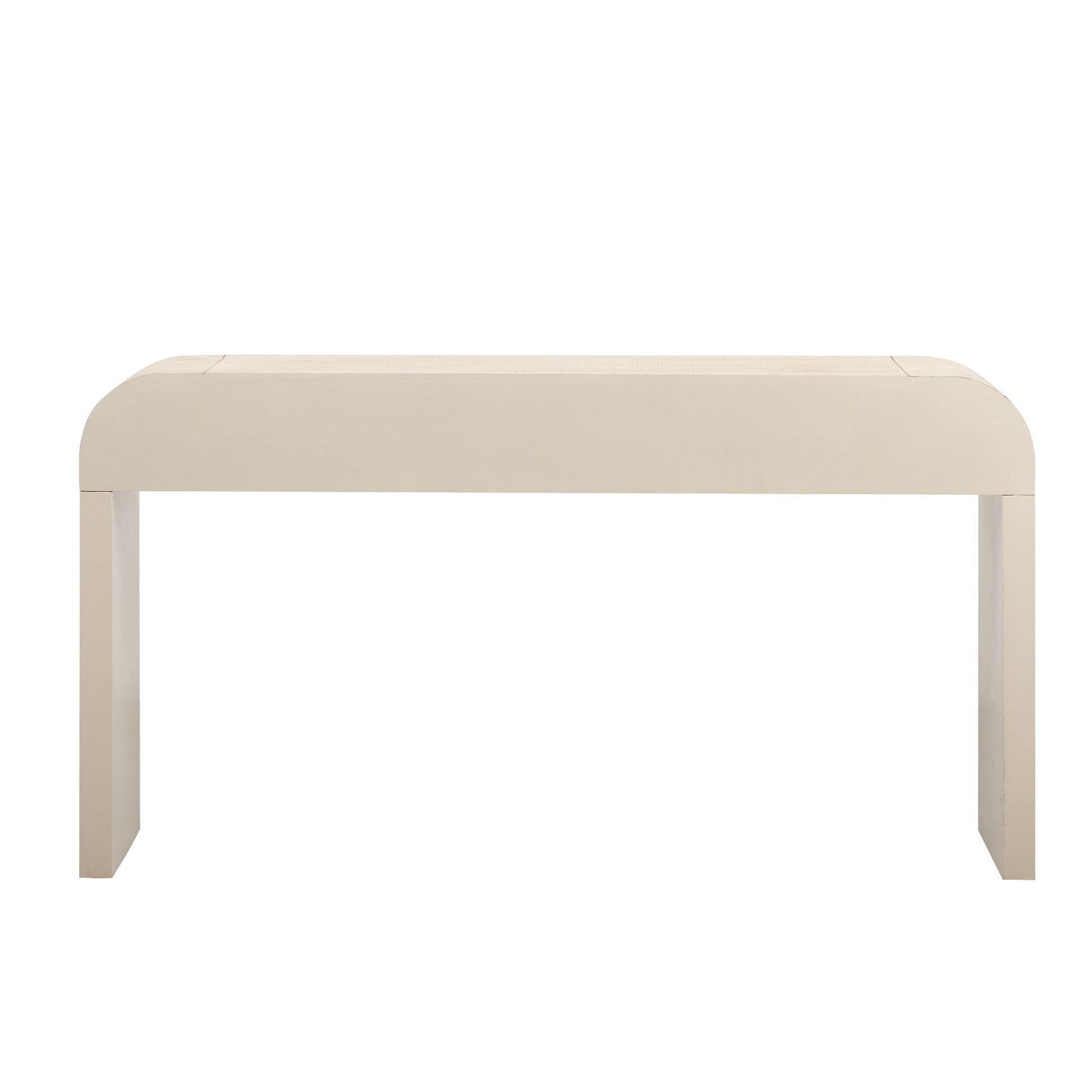 TREXM Unique Retro Silhouette Console Table with Open Style, Two Top Drawers for Entrance, Dinning Room, Living Room (Natural Wood Wash) - 1st Choice Furniture Direct