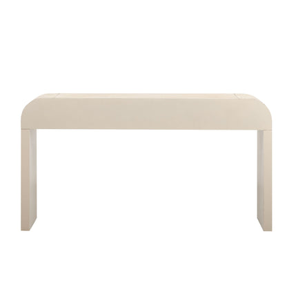 TREXM Unique Retro Silhouette Console Table with Open Style, Two Top Drawers for Entrance, Dinning Room, Living Room (Natural Wood Wash) - 1st Choice Furniture Direct
