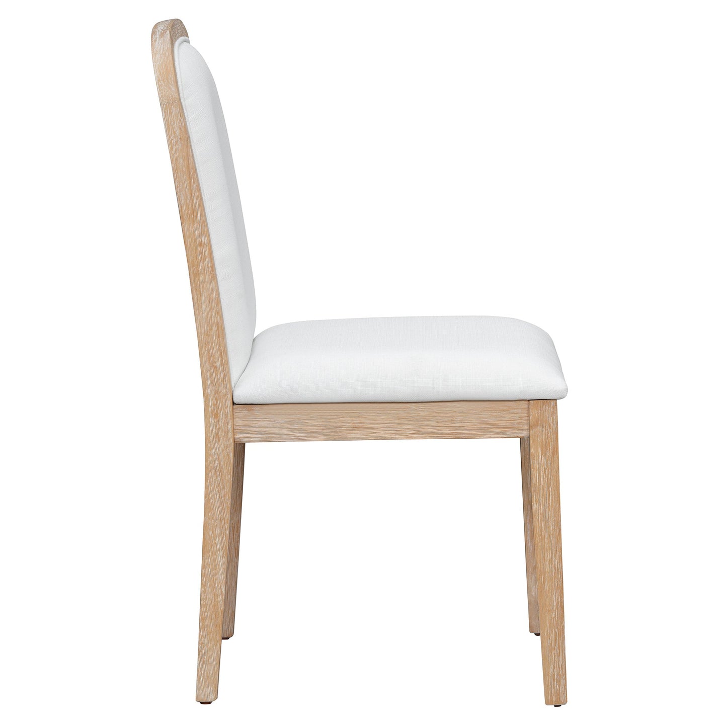 TREXM Vintage Style Dining Chair Set with 4 Upholstered Chairs for Dining Room and Living Room (Natural Wood Wash) - 1st Choice Furniture Direct