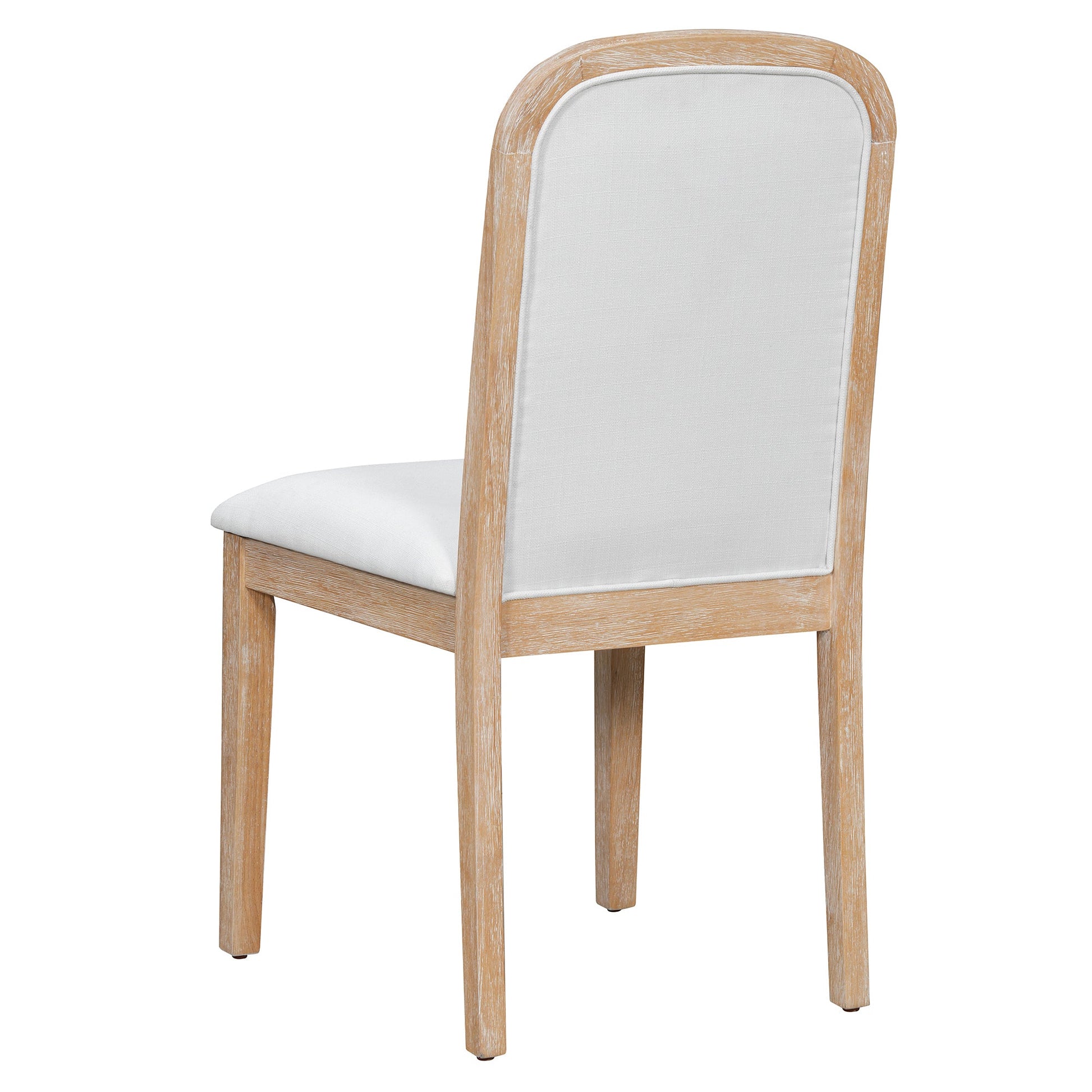 TREXM Vintage Style Dining Chair Set with 4 Upholstered Chairs for Dining Room and Living Room (Natural Wood Wash) - 1st Choice Furniture Direct