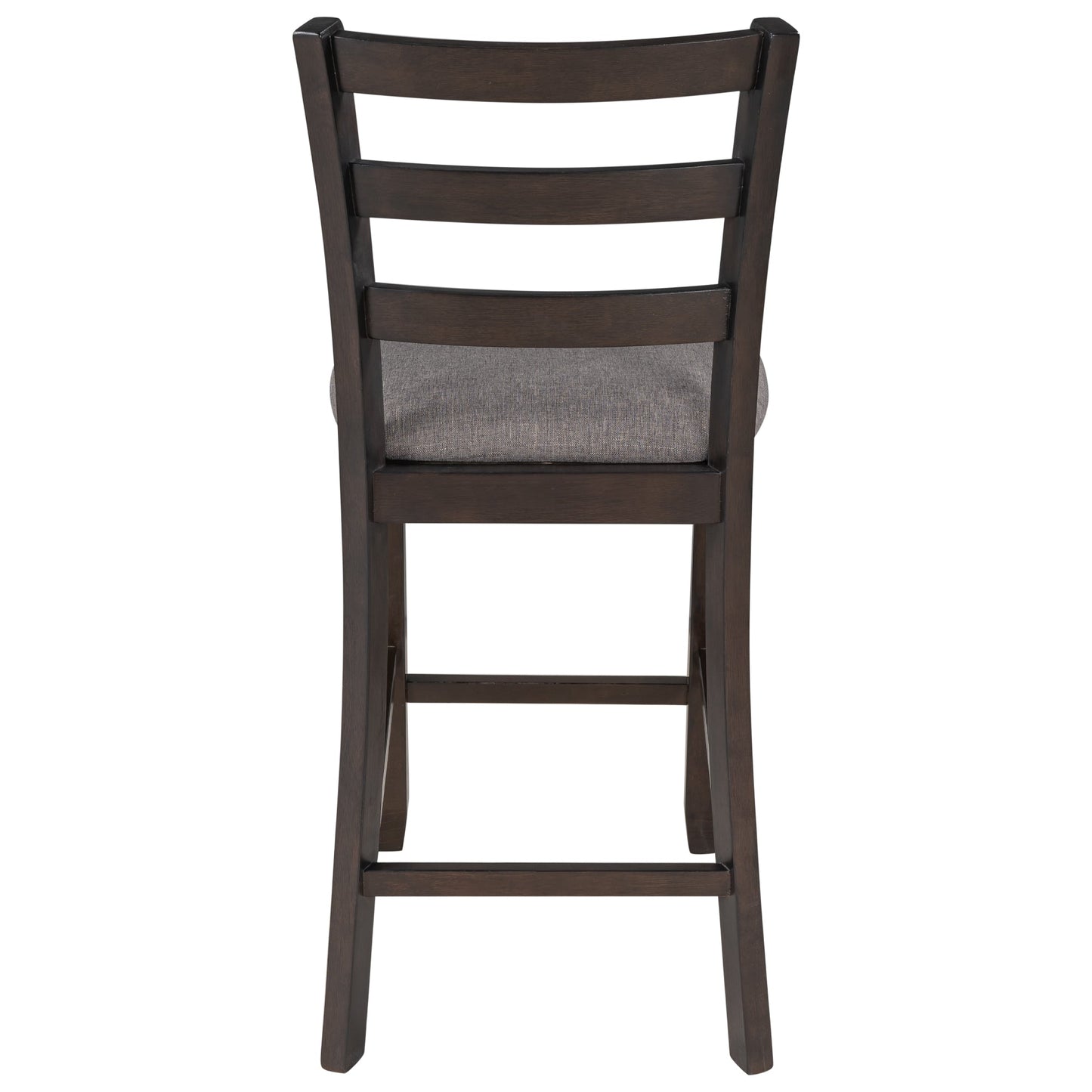 TREXM Wooden Counter Height Dining Set with Padded Chairs and Storage Shelving in Espresso Finish - 1st Choice Furniture Direct