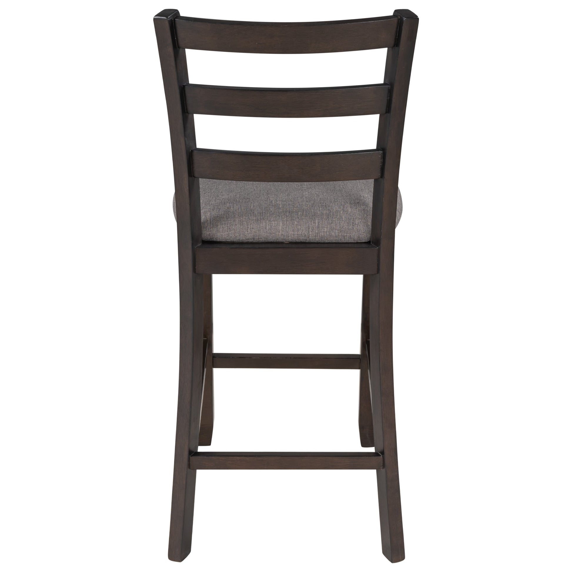 TREXM Wooden Counter Height Dining Set with Padded Chairs and Storage Shelving in Espresso Finish - 1st Choice Furniture Direct