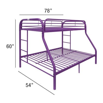 Tritan Purple Finish Twin/Full Bunk Bed - 1st Choice Furniture Direct
