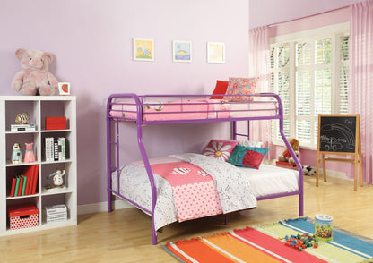 Tritan Purple Finish Twin/Full Bunk Bed - 1st Choice Furniture Direct