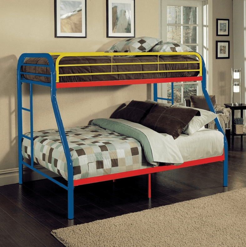 Tritan Rainbow Finish Twin/Full Bunk Bed - 1st Choice Furniture Direct