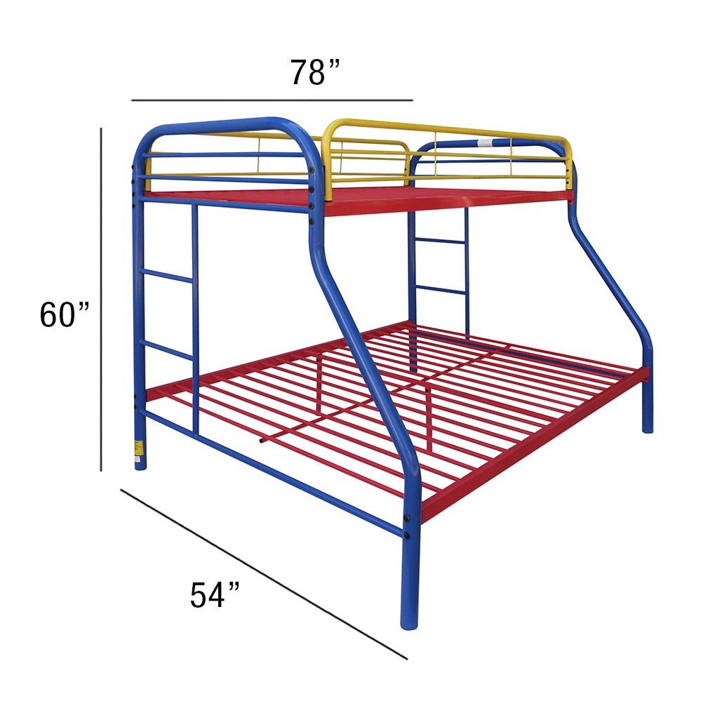 Tritan Rainbow Finish Twin/Full Bunk Bed - 1st Choice Furniture Direct