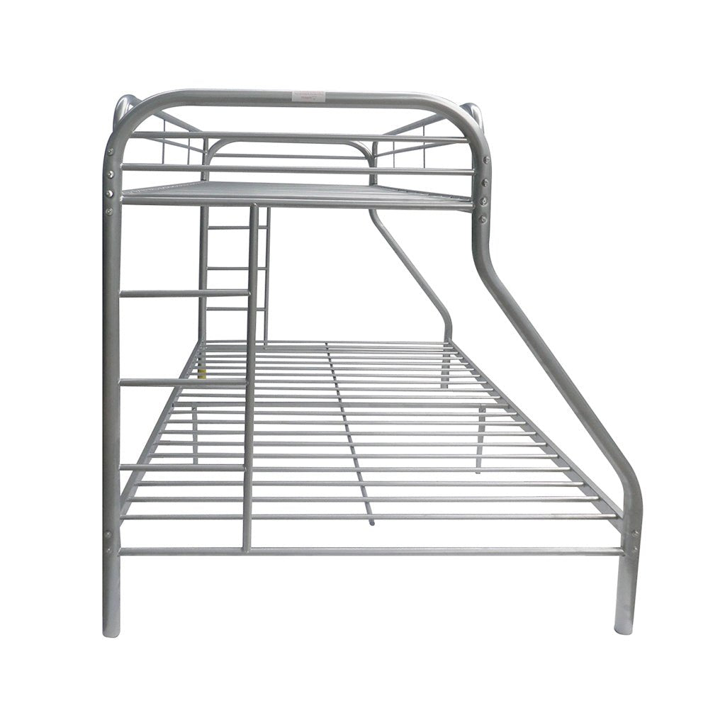 Tritan Silver Finish Twin/Full Bunk Bed - 1st Choice Furniture Direct