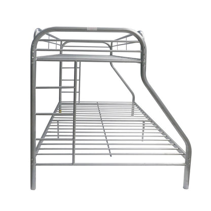 Tritan Silver Finish Twin/Full Bunk Bed - 1st Choice Furniture Direct